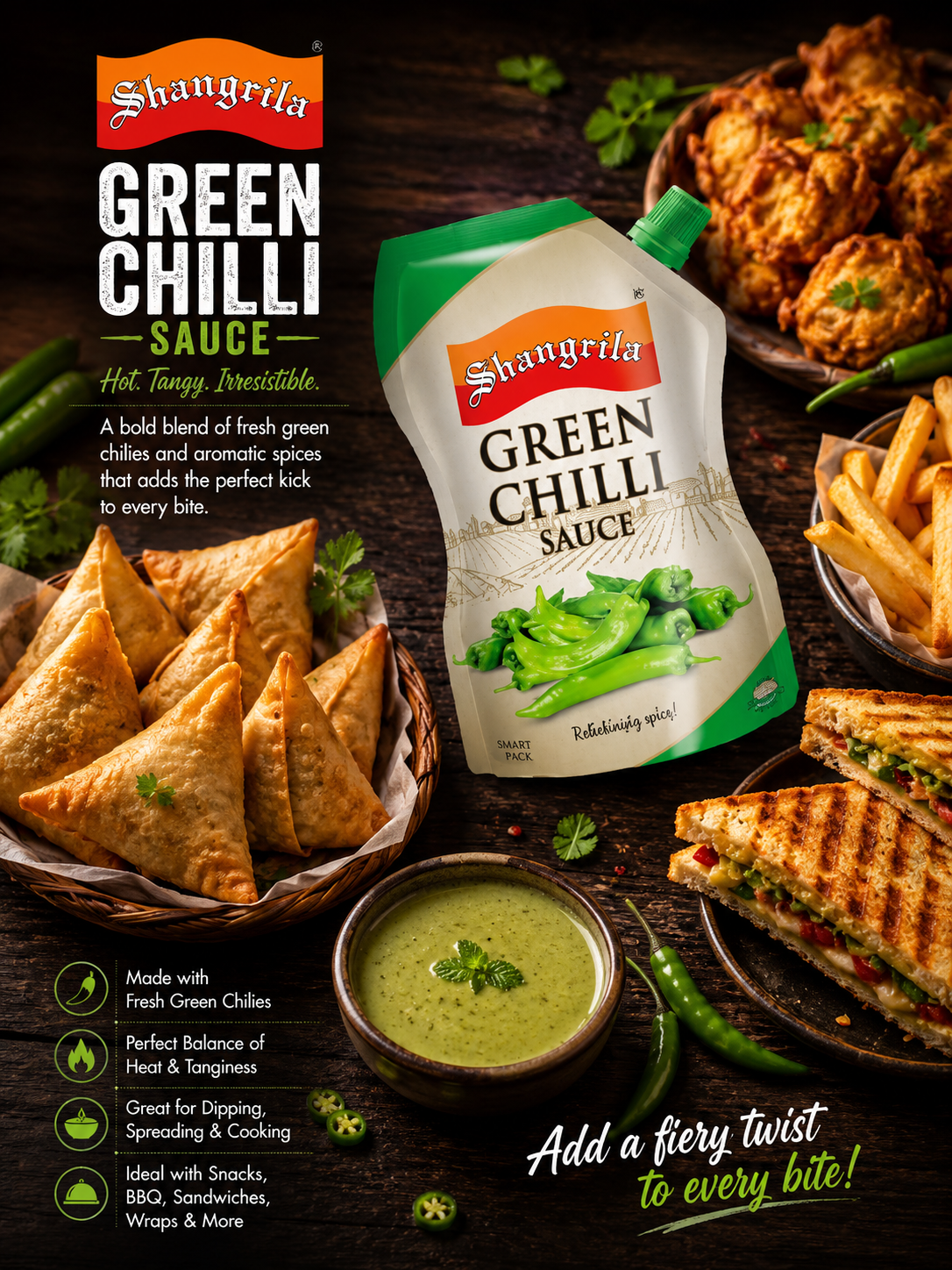 Shangrila Green Chilli Sauce Mini pack