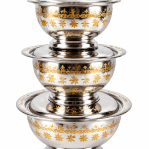Steel Serving Bowl 3 pcs