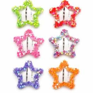 Star Glitter Hair Pin Set (6 Pcs)