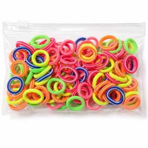 Neon Color Hair Elastic Bands (Multi-Color Pack)